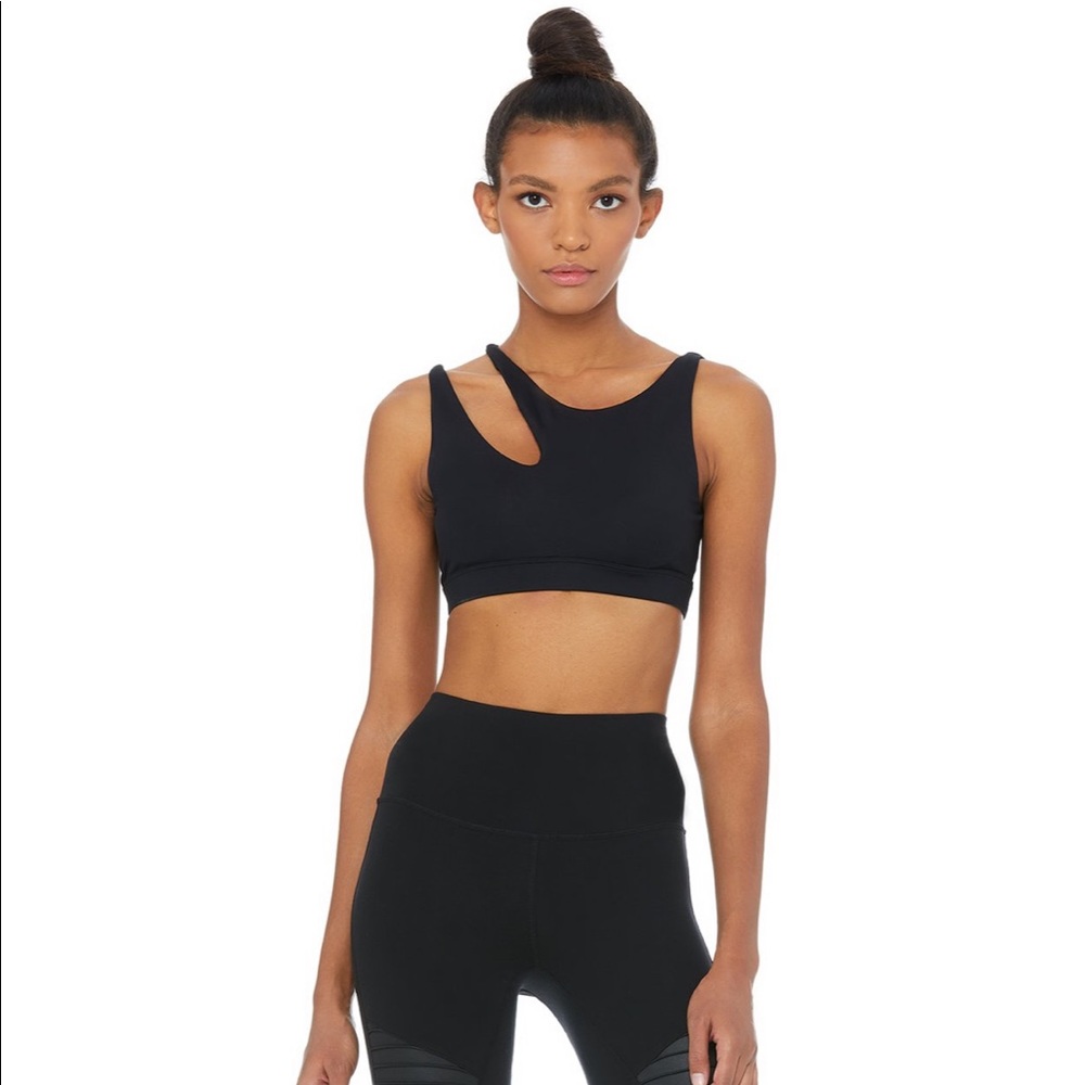 ALO Yoga Black Cutout Sports Bra